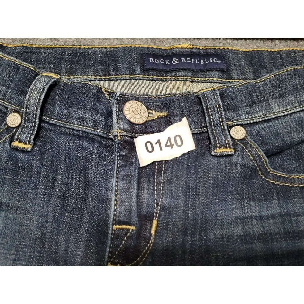 Rock & Republic Berlin Jeans‎ Womens 8 M Blue Denim Stretch Denim